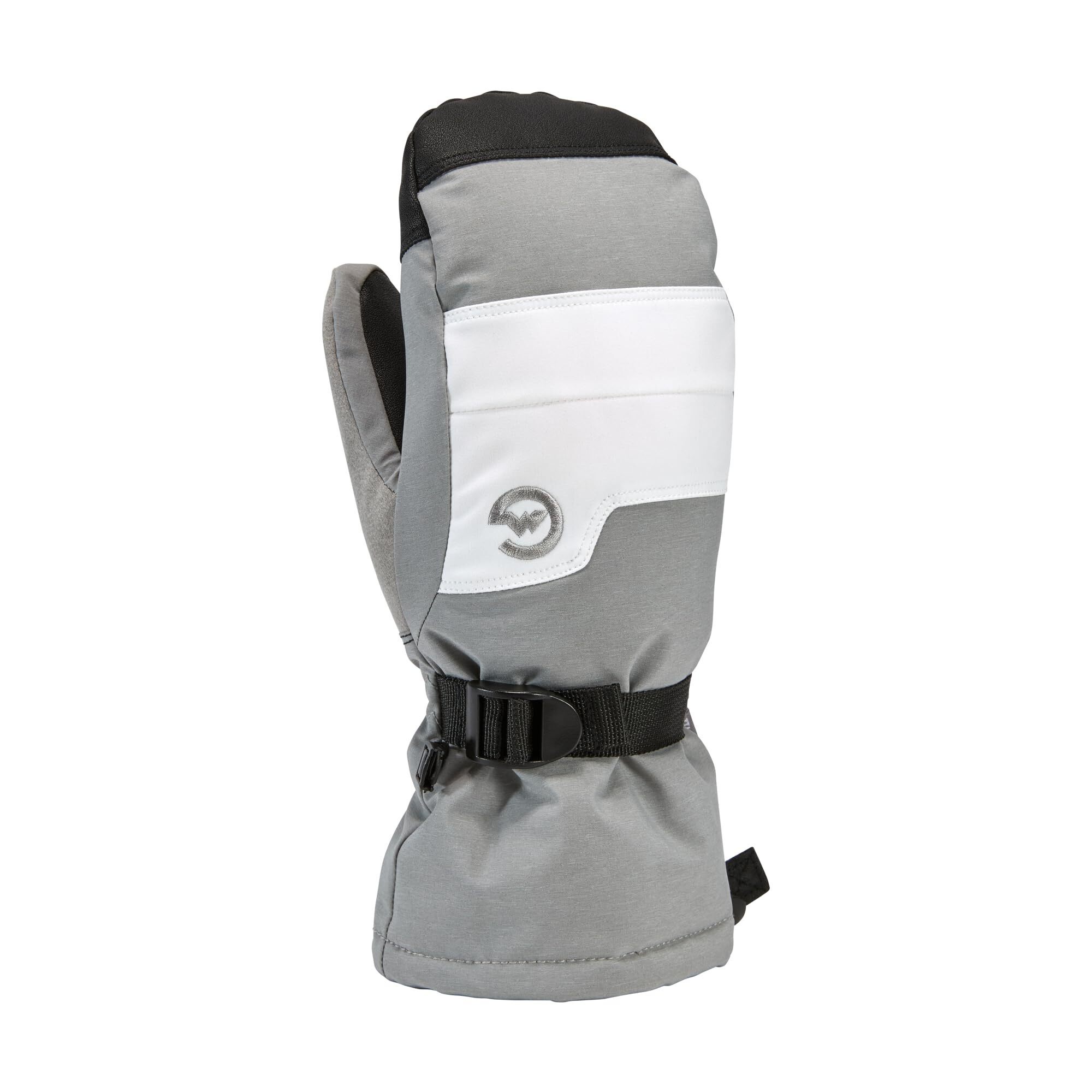 6415 Women's Aquabloc Down Gauntlet Mitten, Clay Grey/White